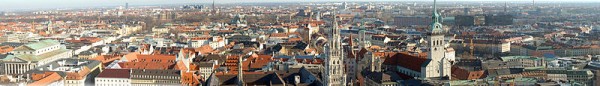 180-degree panorama from the Frauenkirche looking southeast