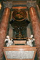 The tomb of Queen Christina of Sweden, who gave up her throne and became a nun.