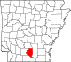 State map highlighting Calhoun County