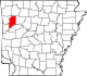 State map highlighting Franklin County