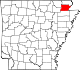 State map highlighting Greene County