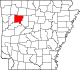 State map highlighting Johnson County