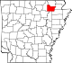 State map highlighting Lawrence County