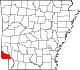 State map highlighting Little River County