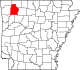 State map highlighting Madison County