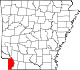State map highlighting Miller County