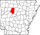 State map highlighting Pope County