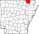 State map highlighting Randolph County