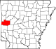 State map highlighting Scott County