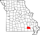 A state map highlighting Carter County in the southeastern part of the state.