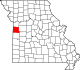 A state map highlighting Cass County in the western part of the state.