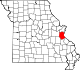 A state map highlighting Jefferson County in the eastern part of the state.