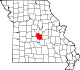 A state map highlighting Miller County in the middle part of the state.