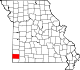 A state map highlighting Newton County in the southwestern part of the state.