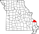 A state map highlighting Perry County in the southeastern part of the state.