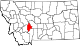 State map highlighting Broadwater County