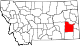 State map highlighting Custer County