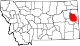 State map highlighting Dawson County