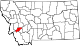 State map highlighting Deer Lodge County