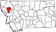 State map highlighting Lake County