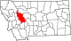 State map highlighting Lewis and Clark County