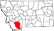 State map highlighting Madison County