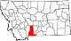 State map highlighting Park County