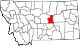 State map highlighting Petroleum County