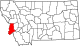 State map highlighting Ravalli County