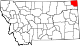 State map highlighting Sheridan County