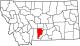 State map highlighting Sweet Grass County