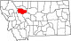 State map highlighting Teton County