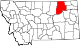 State map highlighting Valley County