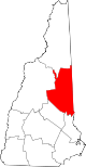 State map highlighting Carroll County