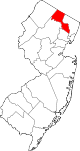 State map highlighting Passaic County