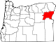 State map highlighting Baker County