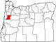 State map highlighting Benton County