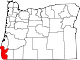 State map highlighting Curry County