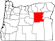 State map highlighting Grant County