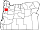 State map highlighting Polk County