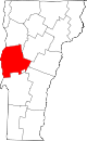 State map highlighting Addison County