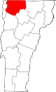 State map highlighting Franklin County