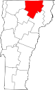 State map highlighting Orleans County