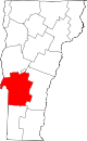 State map highlighting Rutland County