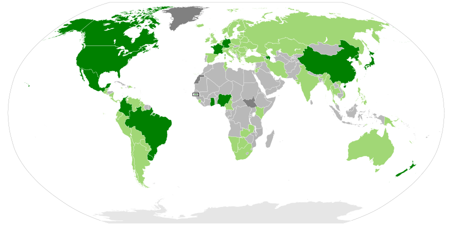 Equipos que jugarán en la ronda final Equipos que no se han clasificado Países que no participaron en las calificaciones Países que no están en la FIFA  