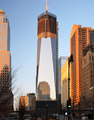 One World Trade Center on January 28, 2012. Glass has been placed higher than 7 World Trade Center.