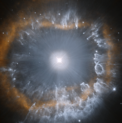 Variable bleue lumineuse AG Carinae vue par le télescope spatial Hubble