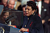 Maya Angelou speaking at the first inauguration of President Bill Clinton