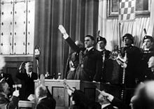 Pavelić in Croatian Sabor (1942).