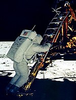 Buzz Aldrin pe Lună pe 20 iulie 1969  